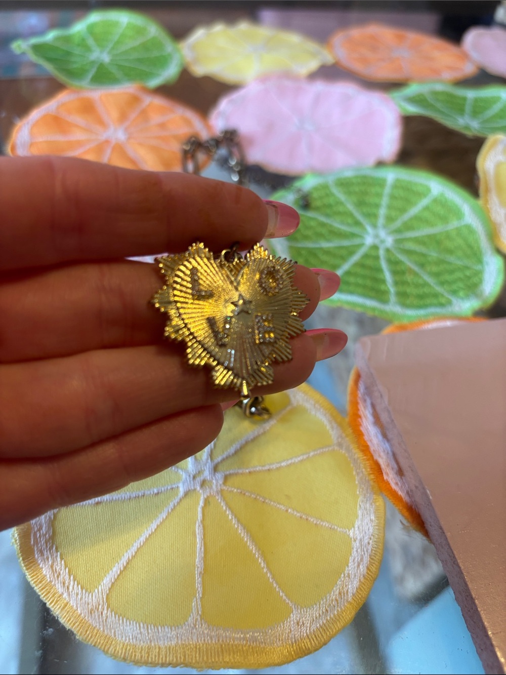 Gold Heart Charm Necklace